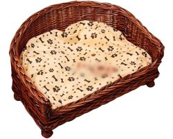 Duurzame hond bedPet nest rotan kat nest rieten kennel zomer bed wasbaar kat nest teddy gouden haar VIP grote hond tent mat@C_5