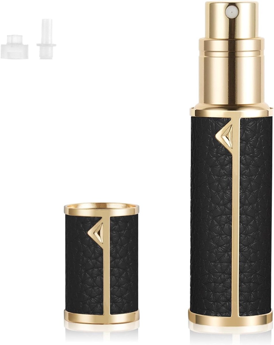 Reisflacon voor Parfum 5ml - Luxe Navulbare Atomizer in Leer - Gemakkelijk te Vullen Parfum Spray Flesje voor Dames en Heren, Perfect voor Op Reis