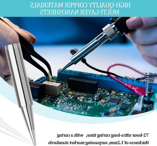 Vervangende Lötspitzen 1.2 mm - 10 Stuks Soldering Tips, Koper Kern, Hittebestendig, Loodvrij, Geschikt voor Precisiewerk van Merkloos — afbeelding 3