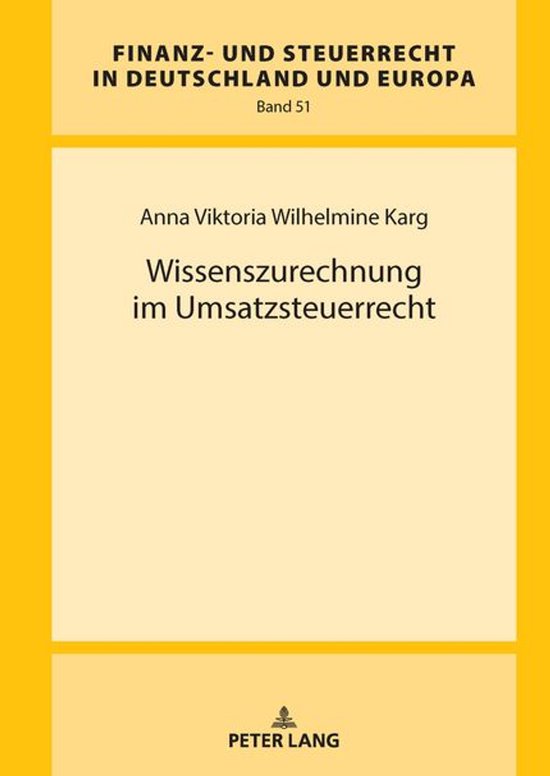 Finanz- und Steuerrecht in Deutschland und Europa 51 - Wisse ... - cover