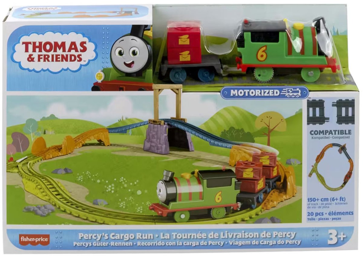 Thomas & Friends Percy Cargo Run motorische treinset met rails - speelgoedtrein voor kinderen vanaf 3 jaar