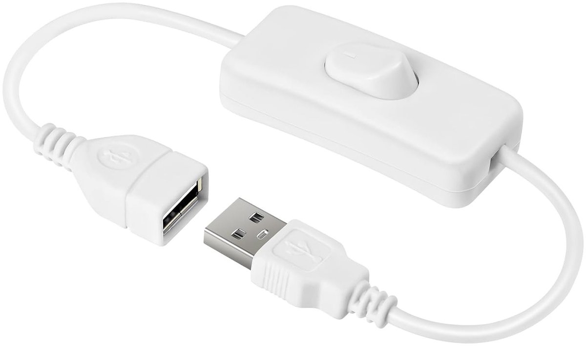 USB A Plug naar Vrouwelijke Verlengkabel met Aan/Uit Schakelaars, Ideaal voor LED Lampen, Auto Recorder en Ventilatoren, 1.5 Meter Lengte