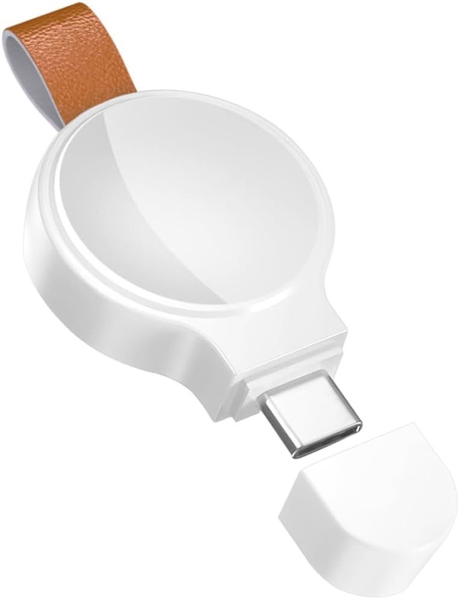 Draadloze Oplader voor Apple Watch - USB-C Magnetische Oplader voor iWatch - Reisoplader voor Alle Series 10-9-8-7-6-5-4-3-2-SE-SE 2-Ultra met Snelle Oplaadfunctie en Compact Ontwerp