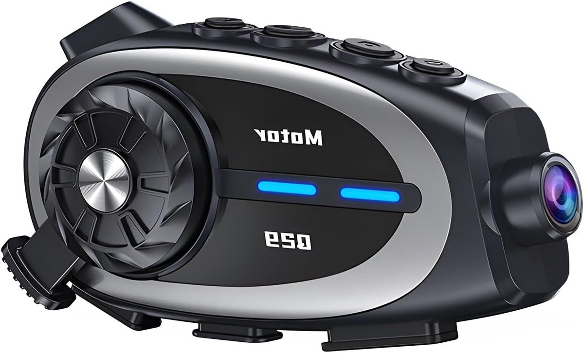 Bluetooth Motorhelm met 1080P Camera, Moto Intercom en HD Dashcam voor Motorrijden