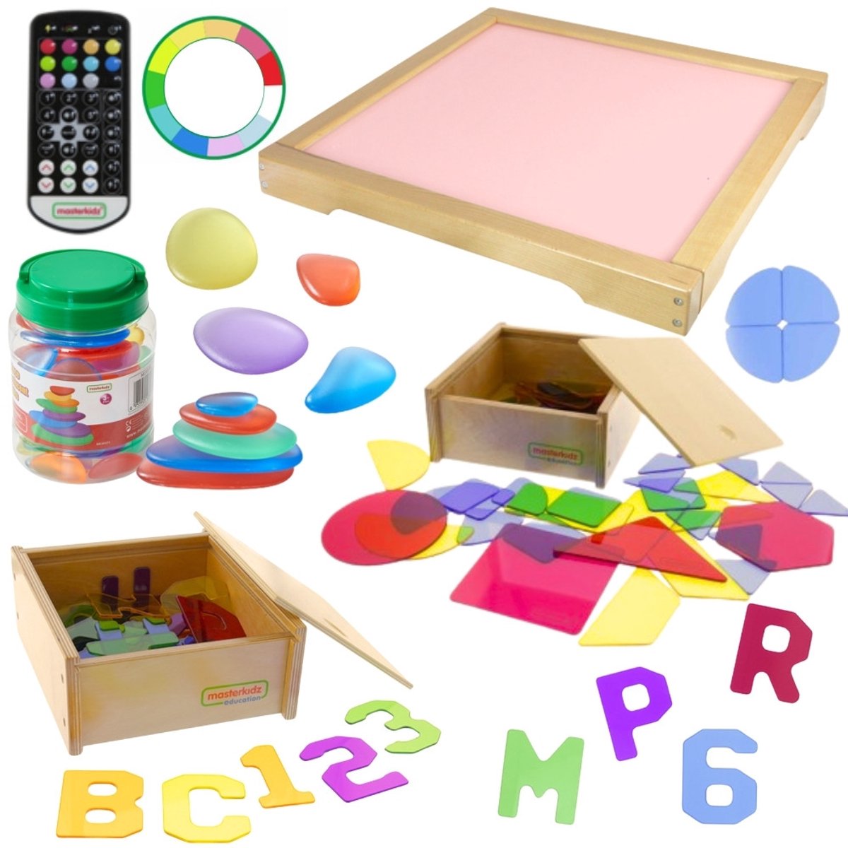 Masterkidz Led-lichtpaneel met kleurverandering en afstandsbediening + accessoireset - UNI