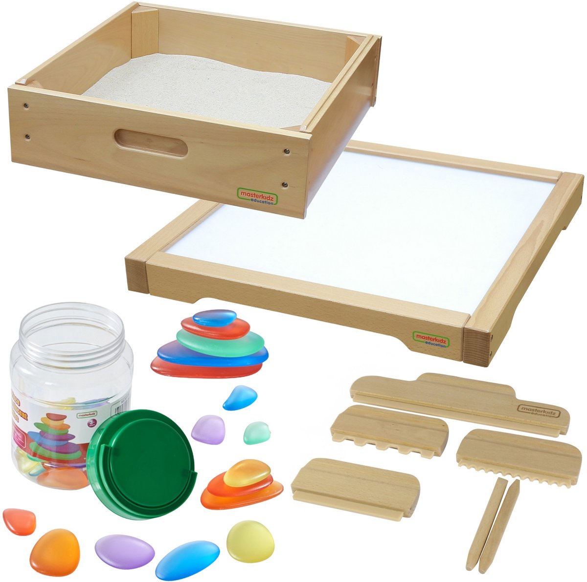 Masterkidz Sensory Frame - Ledpaneel + Zandspeelaccessoireset - UNI