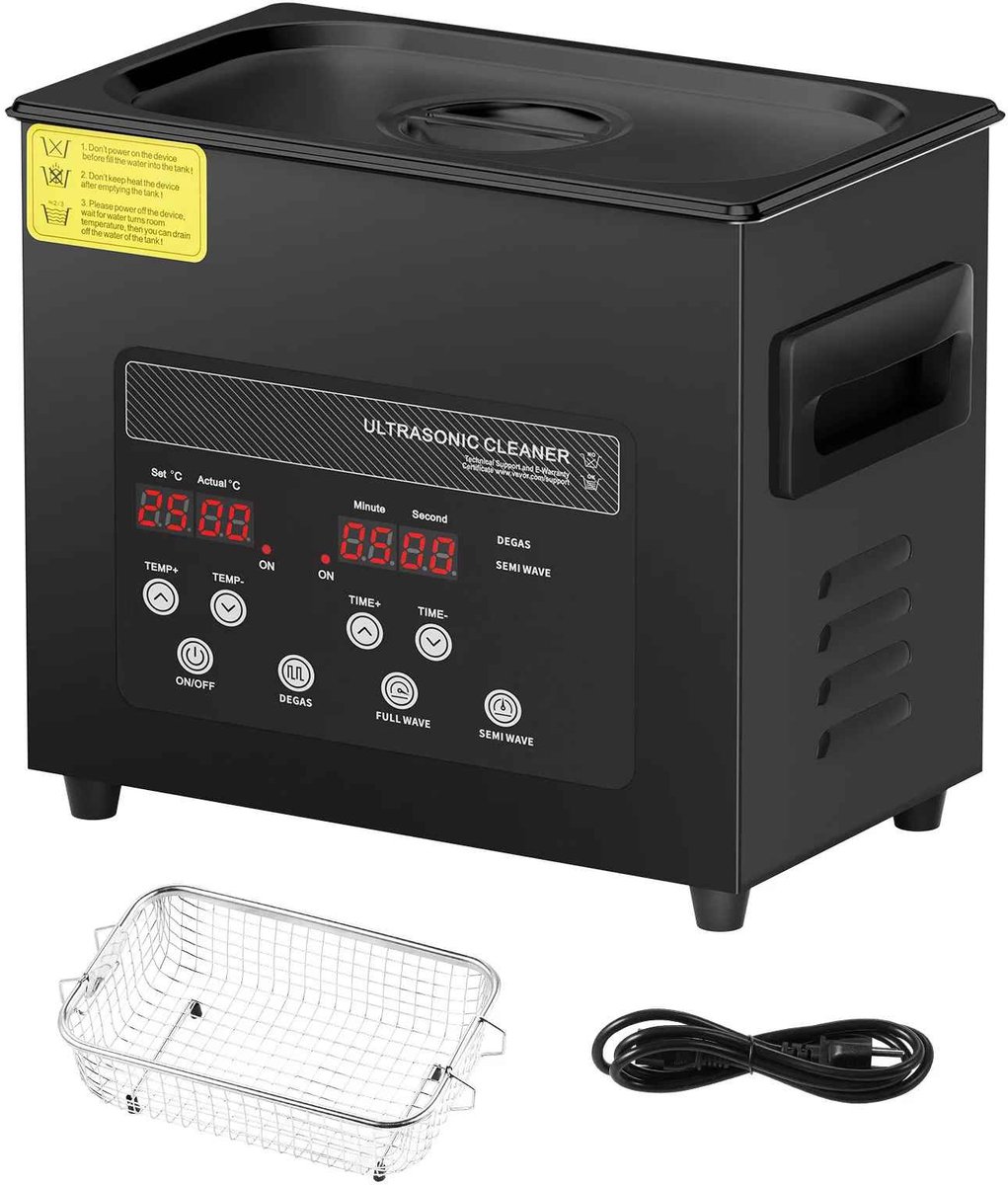 CORE Ultrasoonreiniger - Ultrasoon reinigingsapparaat - 6 Liter - Met Timer - 180-500W - 32.5x17.5x29.5cm