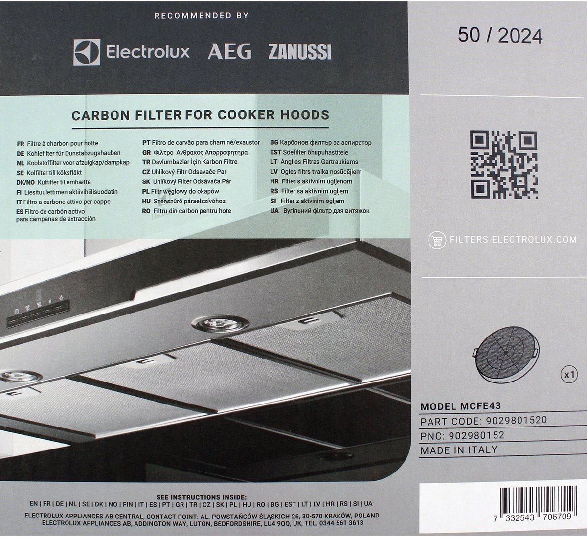 Faure Koolstoffilter MCFE43 / 9029801520