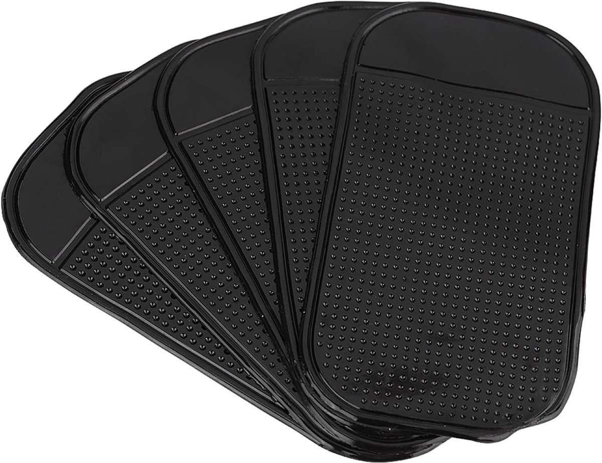 Anti-slip Kussen voor Auto, Multifunctionele Telefoonhouder en Brilhouder, Zwart Set