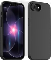 Hoesje - geschikt voor Apple iPhone 16e/17e - Zwart - 2x screenprotector - beschermglas screen protector- Anti Shock case