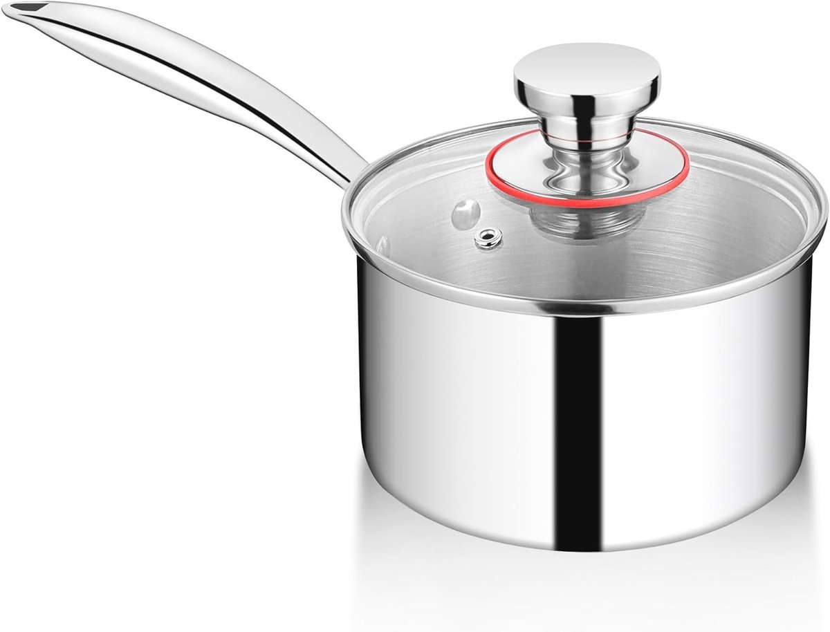 Kookpan met deksel van 18 cm - Ideaal voor Soepen, Stoven en Koken van Groenten