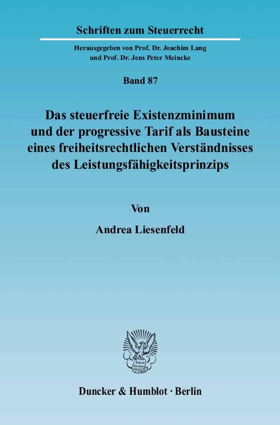 Das steuerfreie Existenzminimum und der progressive Tarif al ... - cover