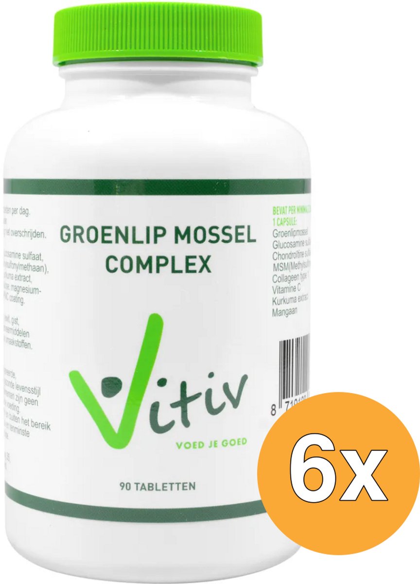 6x Vitivgroenlipmossel Complex (90 tabletten)