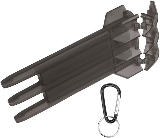 Draagbare transparante opbergdoos voor dartpijlen met 3 deksels van duurzaam ABS materiaal, ideaal voor outdoor gebruik van Merkloos — afbeelding 5