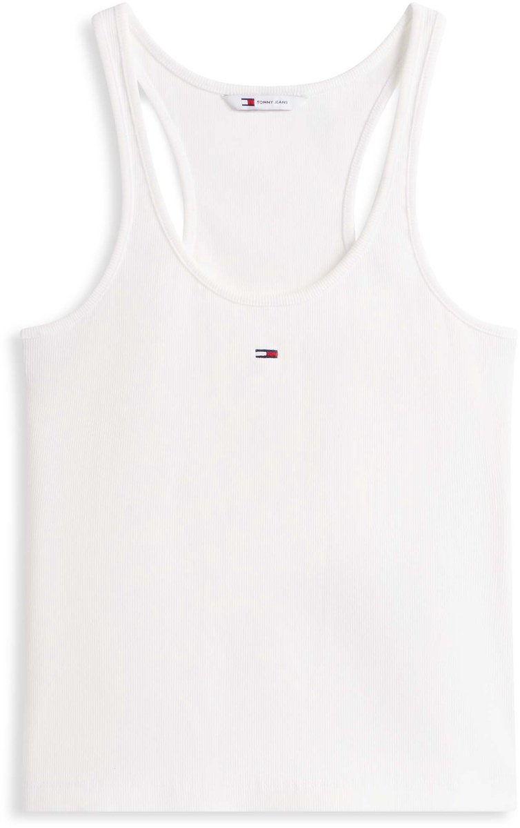 T-Shirt Tommy Jeans Tjw Slim Racer Back Fashion Wear Vrouwen Wit