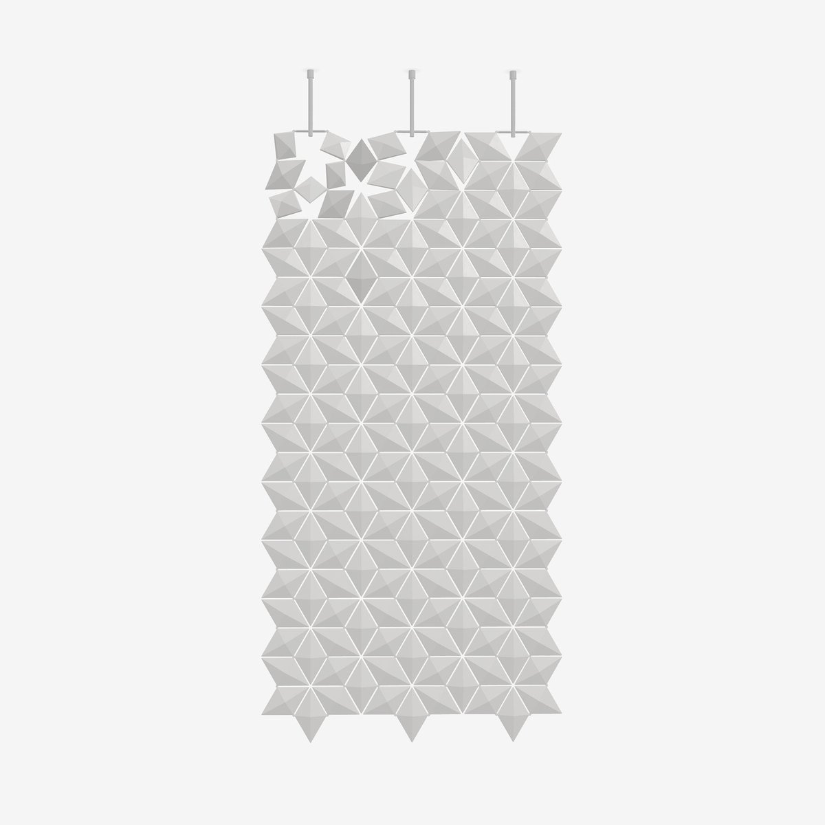 Eetkamer partition voor gestructureerde ruimtes – Facet 102 × 207 cm in parelgrijs