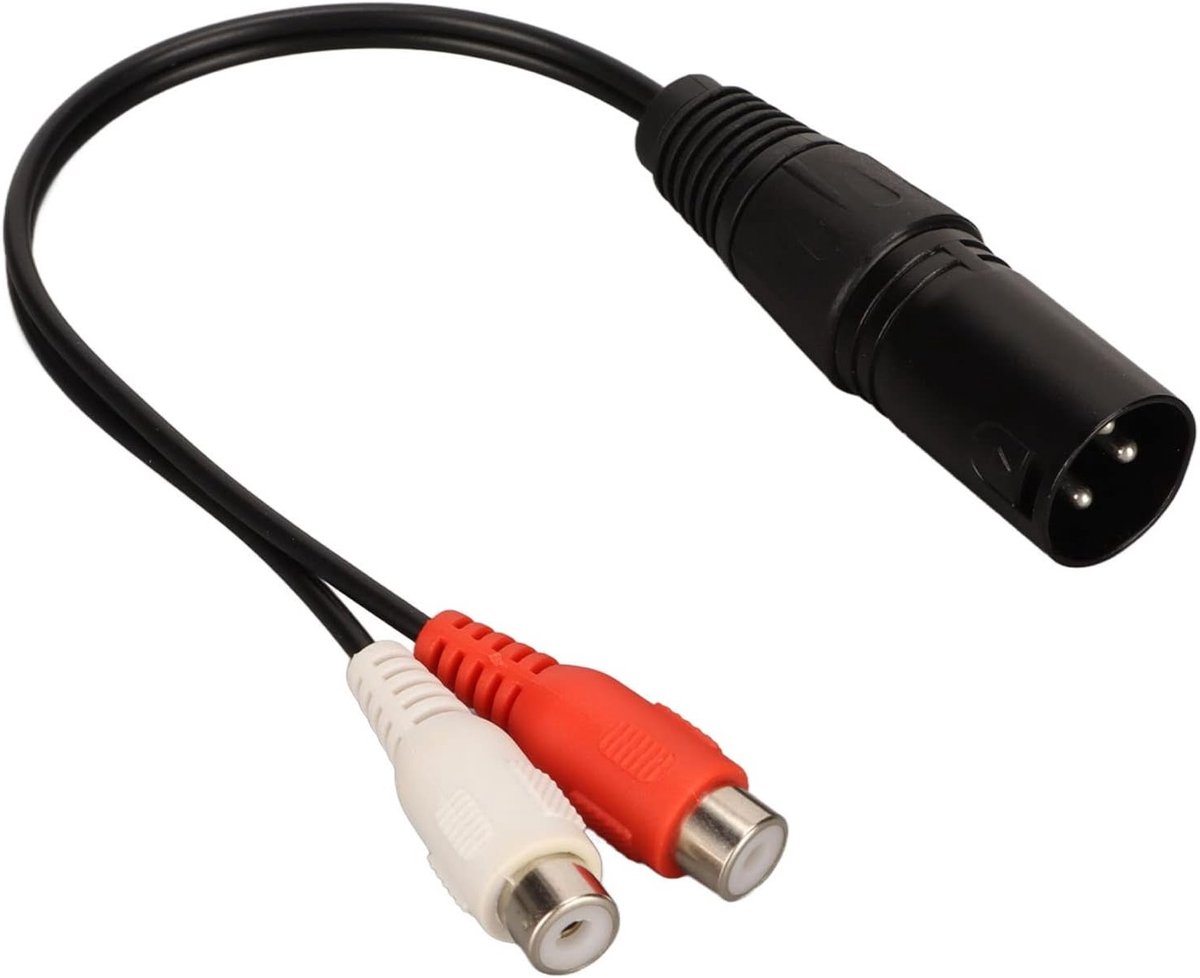 XLR Splitter Kabel 3 Pin Mannelijk naar 2 Vrouwelijk Y Kabel voor Mengpanelen, Versterkers en Actieve Luidsprekers, Microfoon Verbindingsoplossing