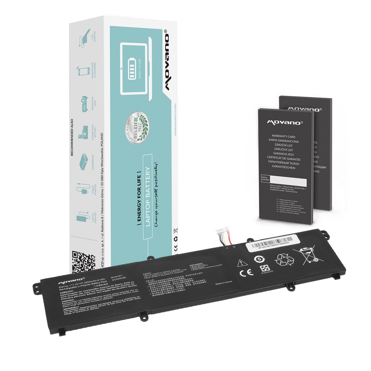 Movano - Asus VivoBook Flip 14 B31N1911 Batterij - Hoge Compatibiliteit - Lange Levensduur - Veiligheid