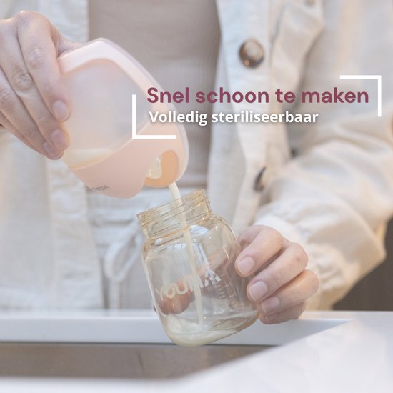 Youha POD - Lekschaal - Moedermelk bewaren en opvangen - Melkcollector - Draagbare cup - handen vrij - moedermelk opvangen - lekschalen - borstschelp - opvangcup voor moedermelk - BPA Vrij - 120ML opvangcup van Youha — afbeelding 5