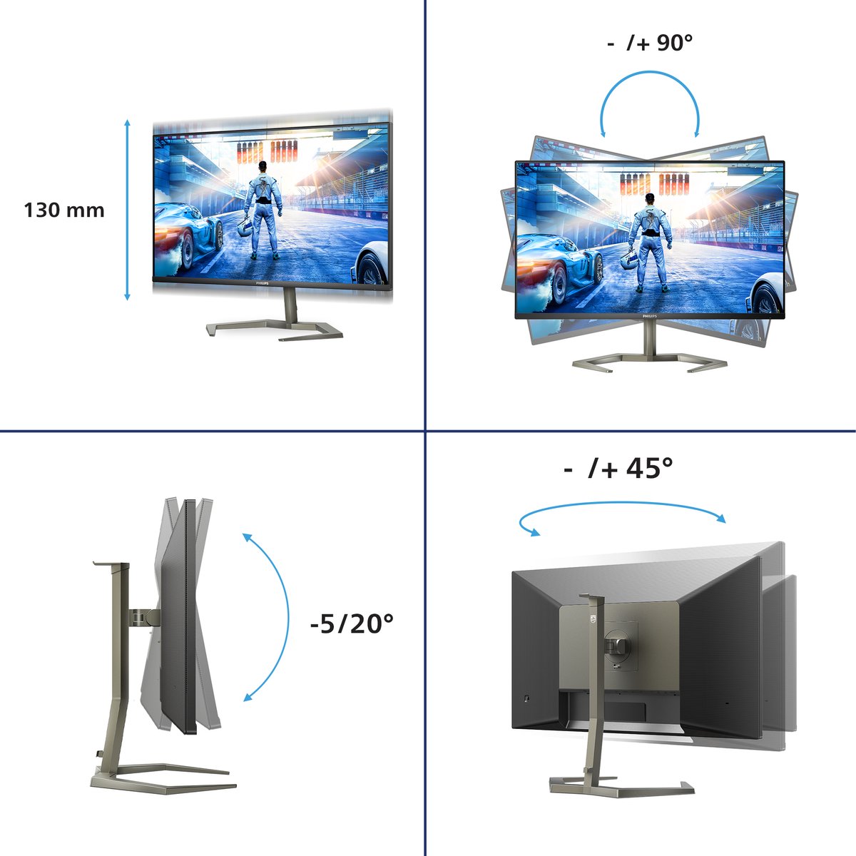 Philips Evnia 32M1N5800A - 4K IPS Gaming Monitor - 144hz - 32 inch thumbnail 6