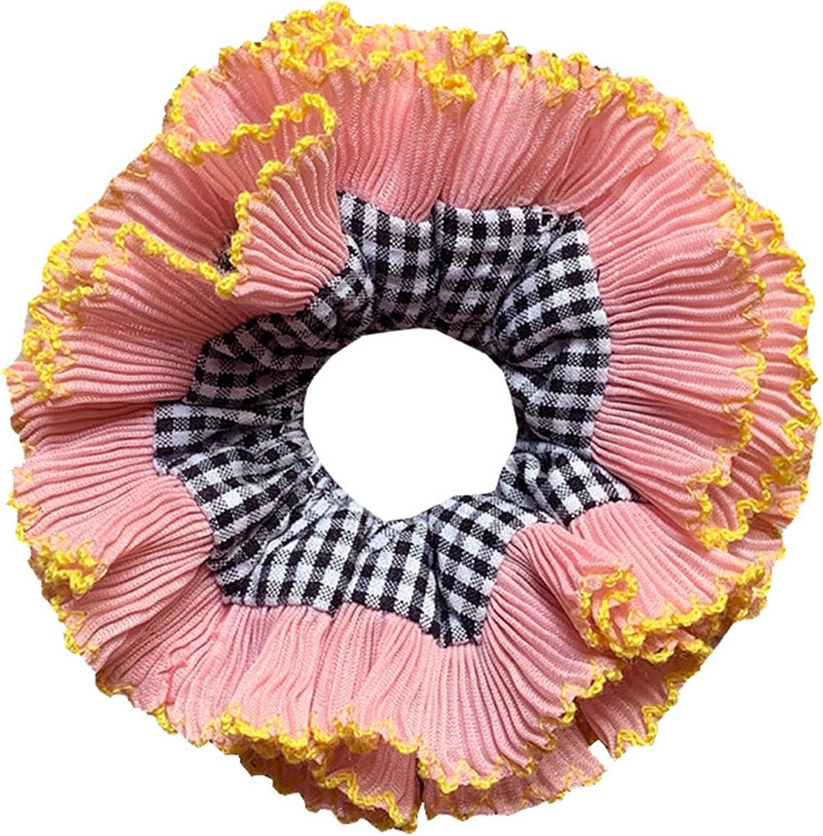 Oversized Haar Scrunchies met Meerdere Lagen van Kant - Elastische Haaraccessoires voor Vrouwen, Perfect voor Haarstyling en Decoratie
