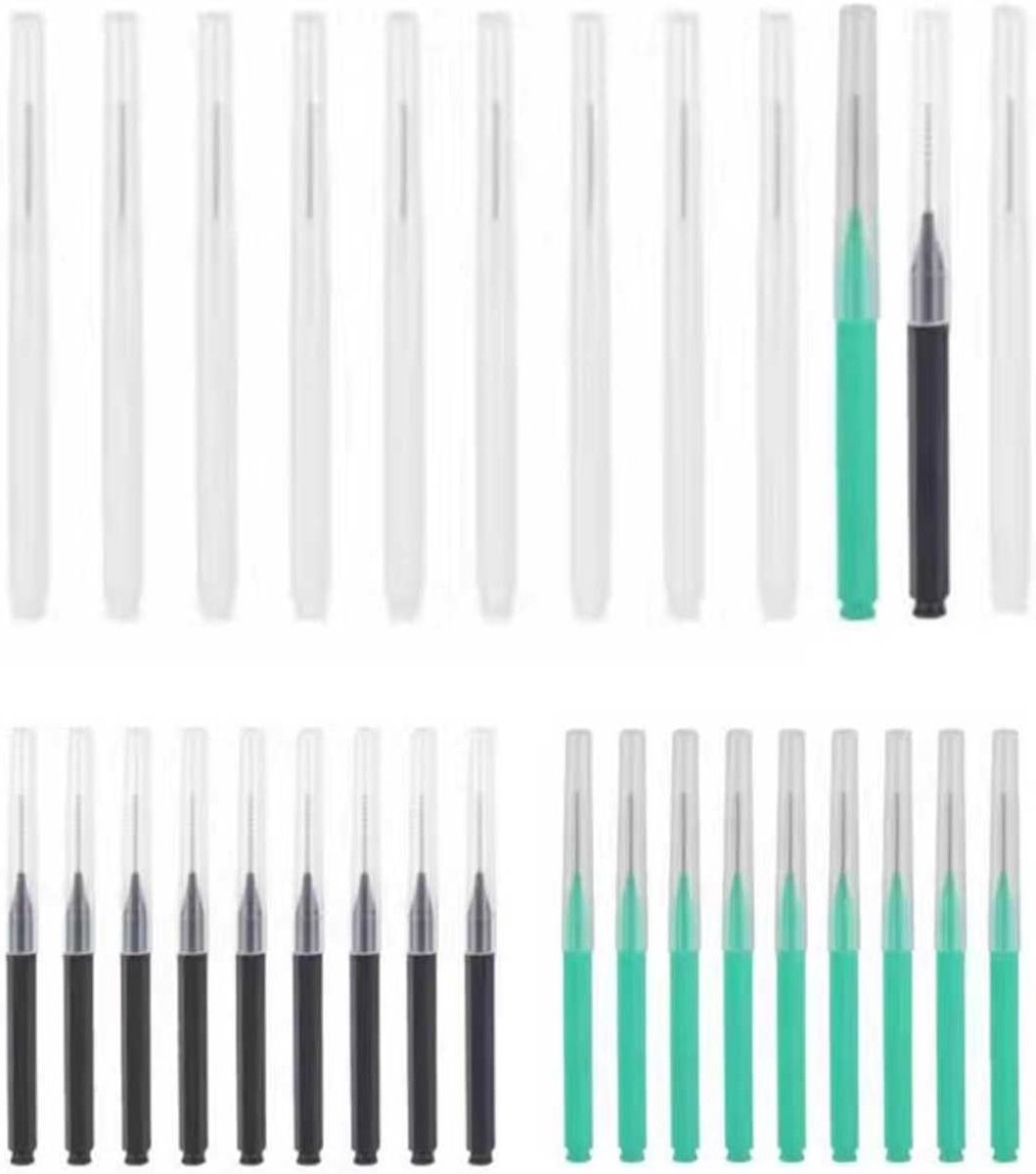 30 Wegwerplash en Interdentale Borstels 6.7cm - Mini Borstels voor Make-up, Tandverzorging en Reizen