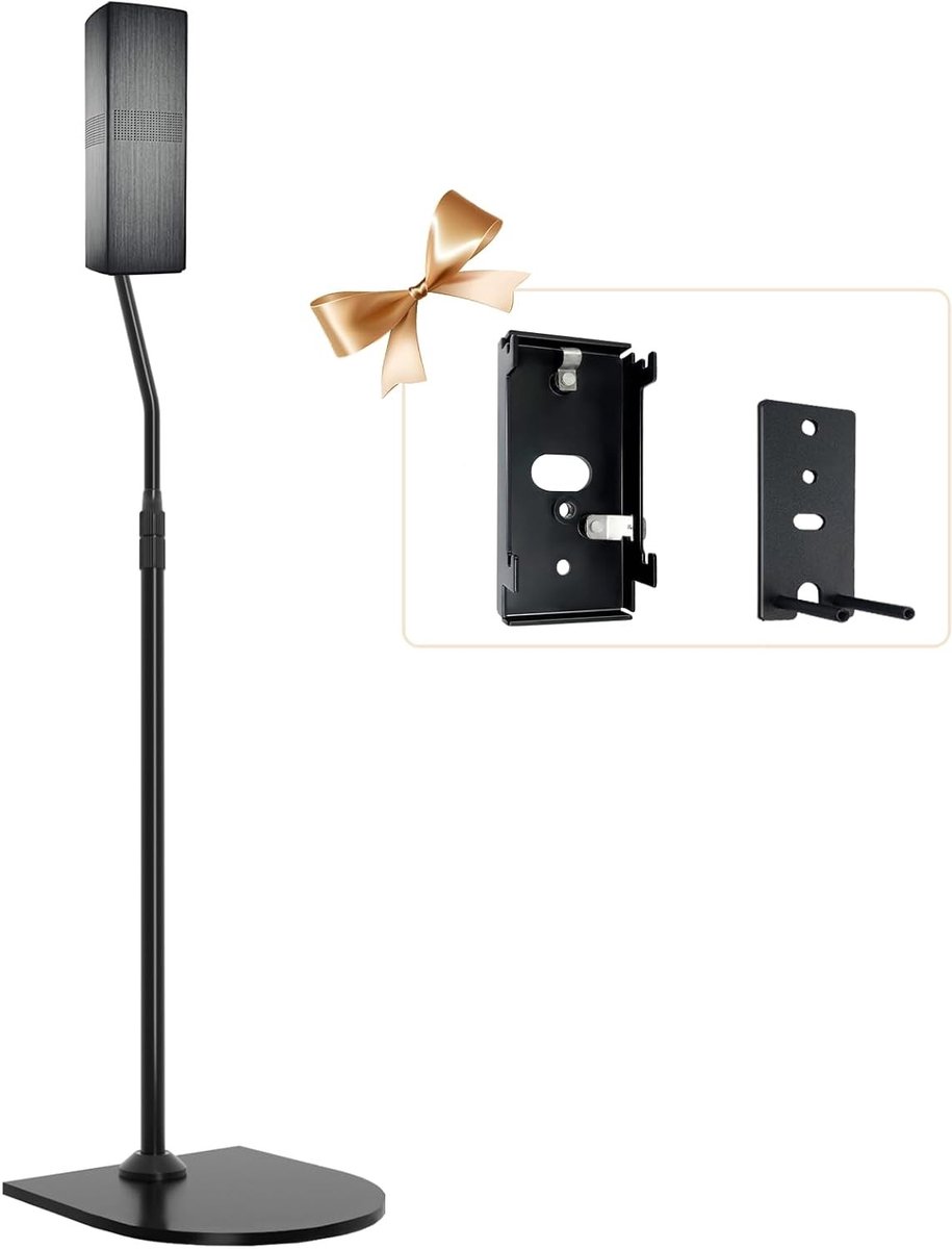 Verstelbare standaard voor surround speakers met Slideconnect houder, geschikt voor verschillende modellen zoals Lifestyle 650 en CineMate GS Series II