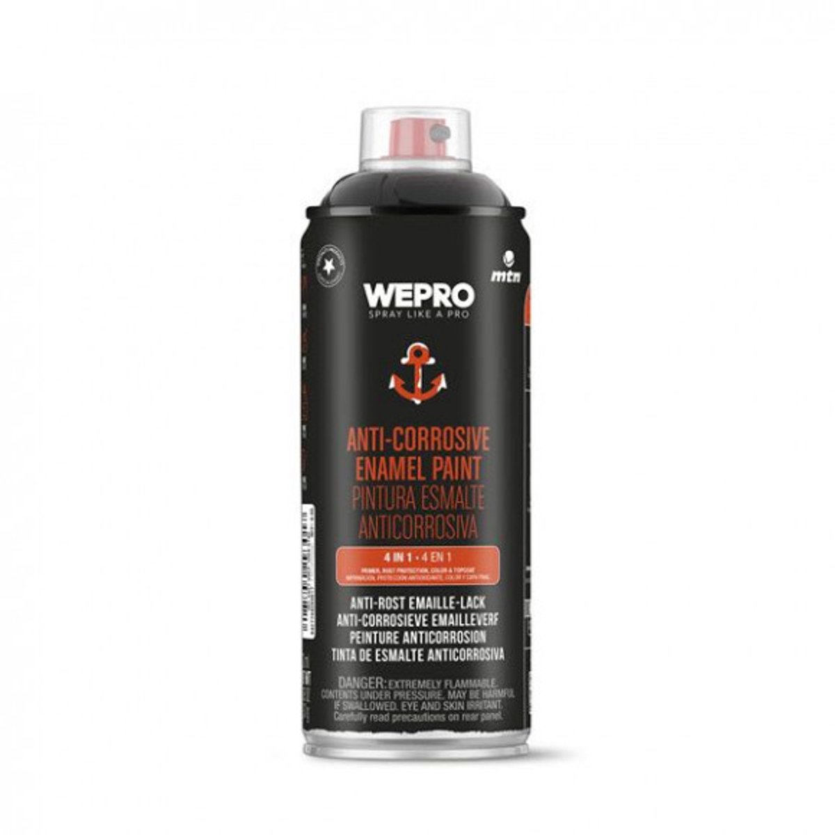 Spuitbus Anti-Roest Ral 9005 Zwart MTN WEPRO 400ML