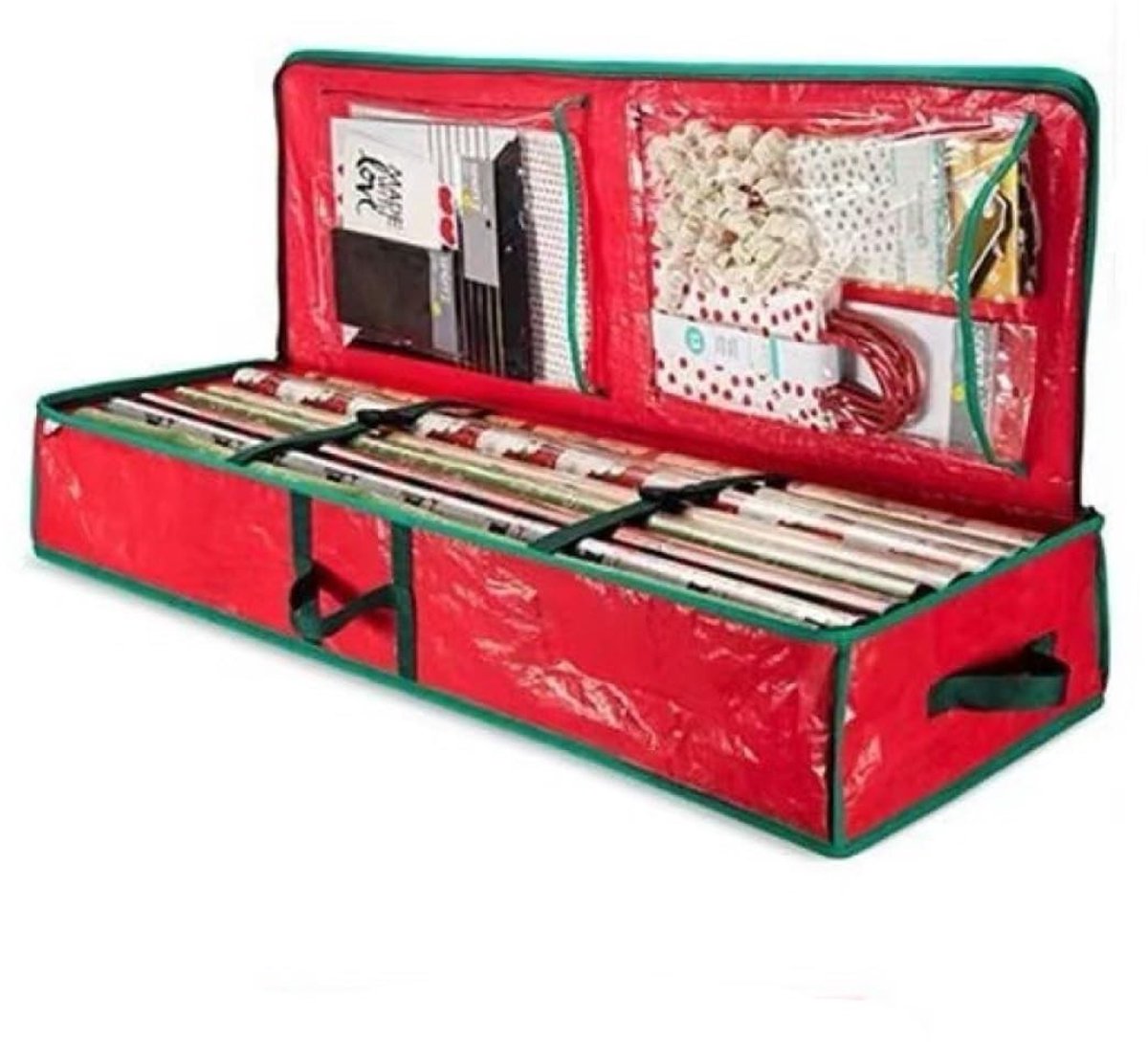 Dailygoody - Oxford opbergtas cadeaupapier - Cadeauorganizer - Waterdicht en duurzaam - Rood - Opslag voor cadeaulint - Geschikt voor uniseks - 1 stuk