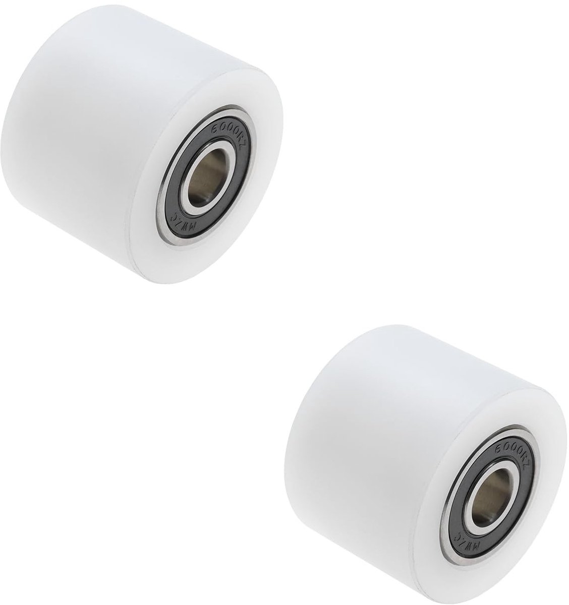 Dailygoody - Nylon Schuifkatrol - 6000ZZ Lager - Duurzaam en Betrouwbaar - Wit - Mechanische Katrol - Voor Transportbanden en Schuifdeuren - 40x30mm