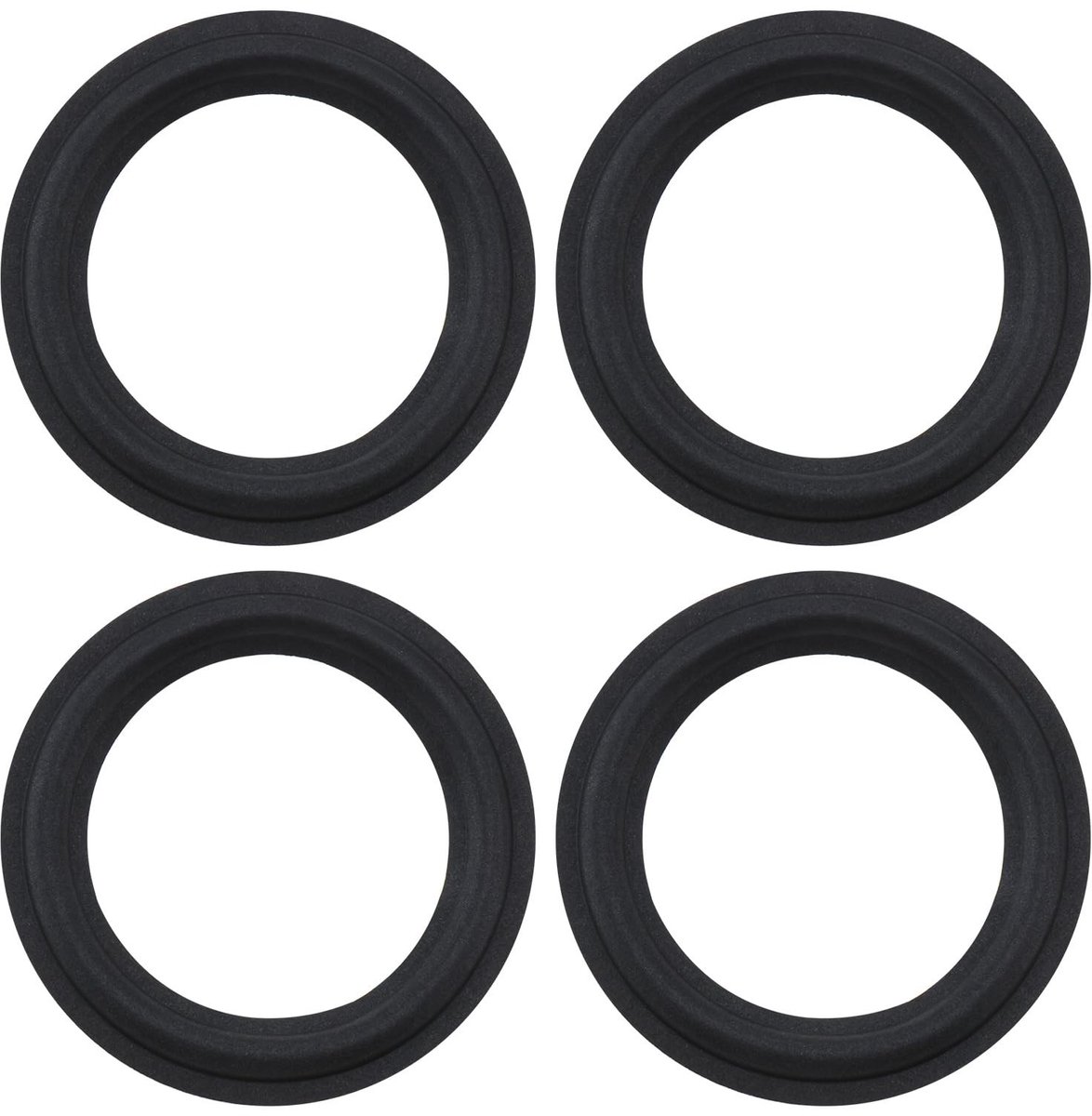 Dailygoods - Dailygoody - Speaker Foam Edge Surround Vervanging - Reparatie Kit - Zwart - 6.5 Inch - Geschikt voor DIY Luidsprekers - 4 Stuks