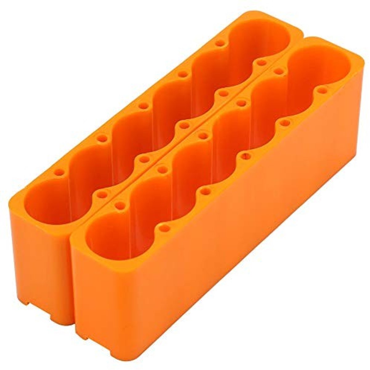 Dailygoods - Dailygoody - Batterij Klem - Verstelbare Bevestigingshouder - Kunststof - 2 Stuks - Industrieel - Geschikt voor Puntlassen - Oranje