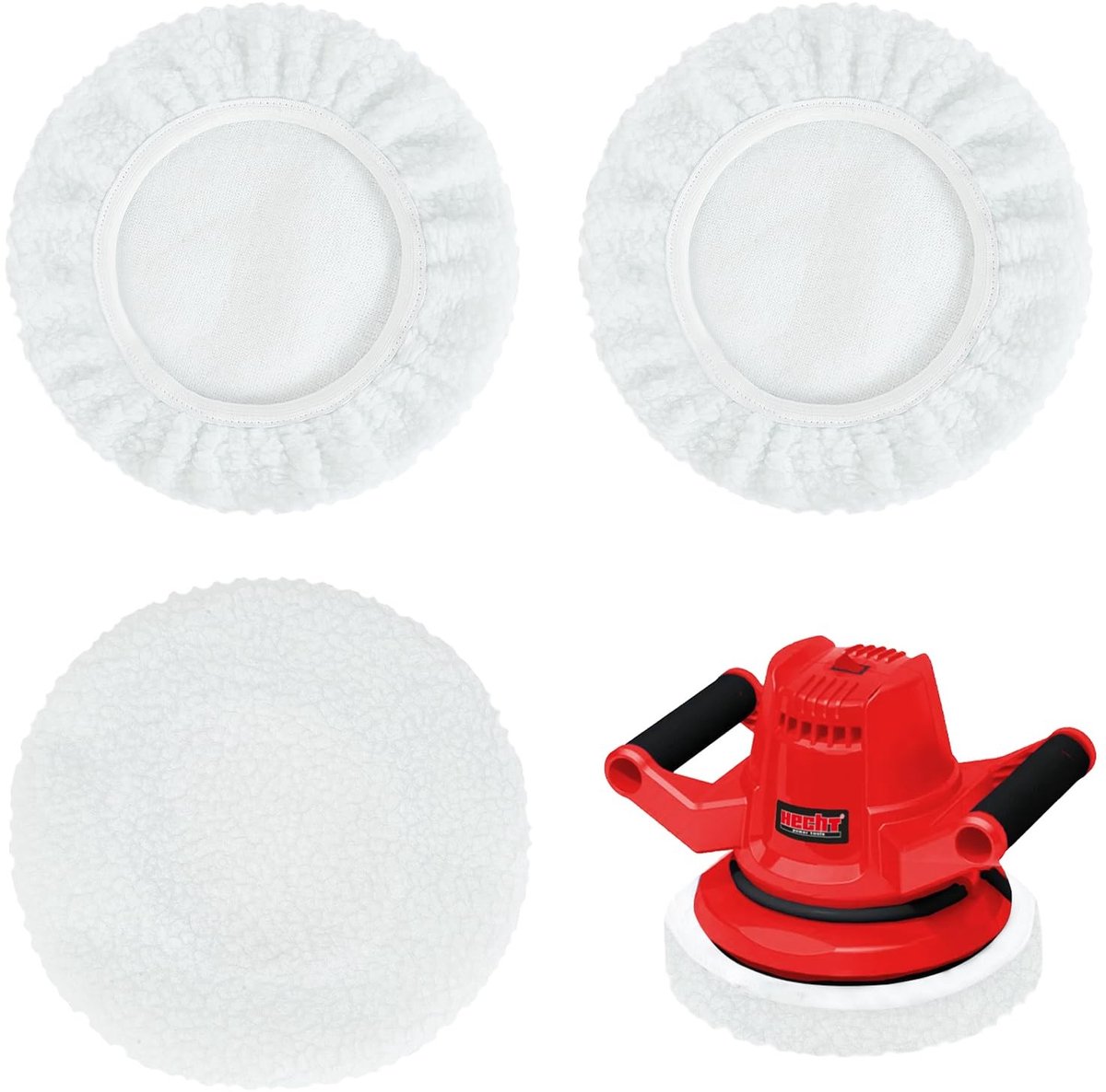 Dailygoody - Lambswool Polijstschijven - Set van 3 - Geschikt voor polijstmachines - 22.5 cm - Hoogwaardige polijstschijven - Voor een glanzend r