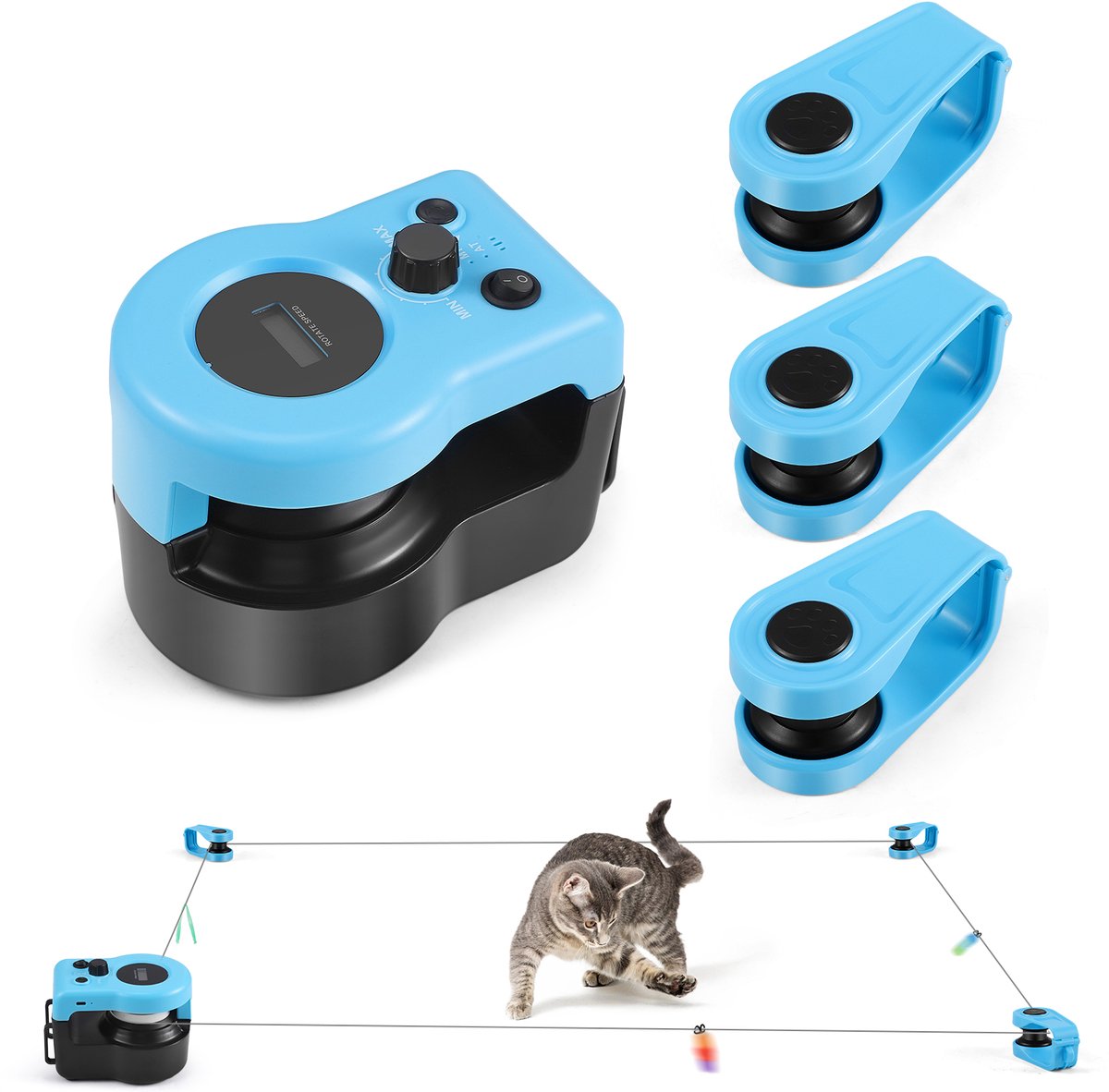 Kattenspeelgoed - Bewegende Speelmuis Met Afstandsbediening - 2 Modus & Verstelbare Snelheid - Oplaadbaar & Stil - Interactief & Leuk - Voorkomt Verveling & Overgewicht