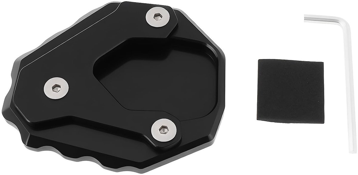 Dailygoods - Dailygoody - Verlengingsplaat - Aluminium zijkant - Voor motoren - Zwart - Hoogwaardige kwaliteit - Ideaal voor Honda NC750S NC700S - Geschikt voor ve...