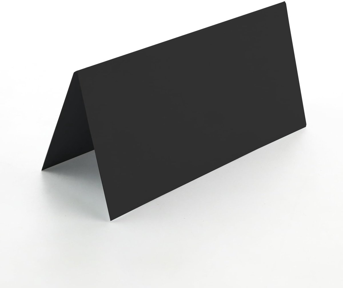 Dailygoods - Dailygoody - Blanco Tafelkaarten - Plaatskaarten - 100 Stuks - Zwart - Naambordjes - Geschikt voor Verjaardagen, Bruiloften en Doop