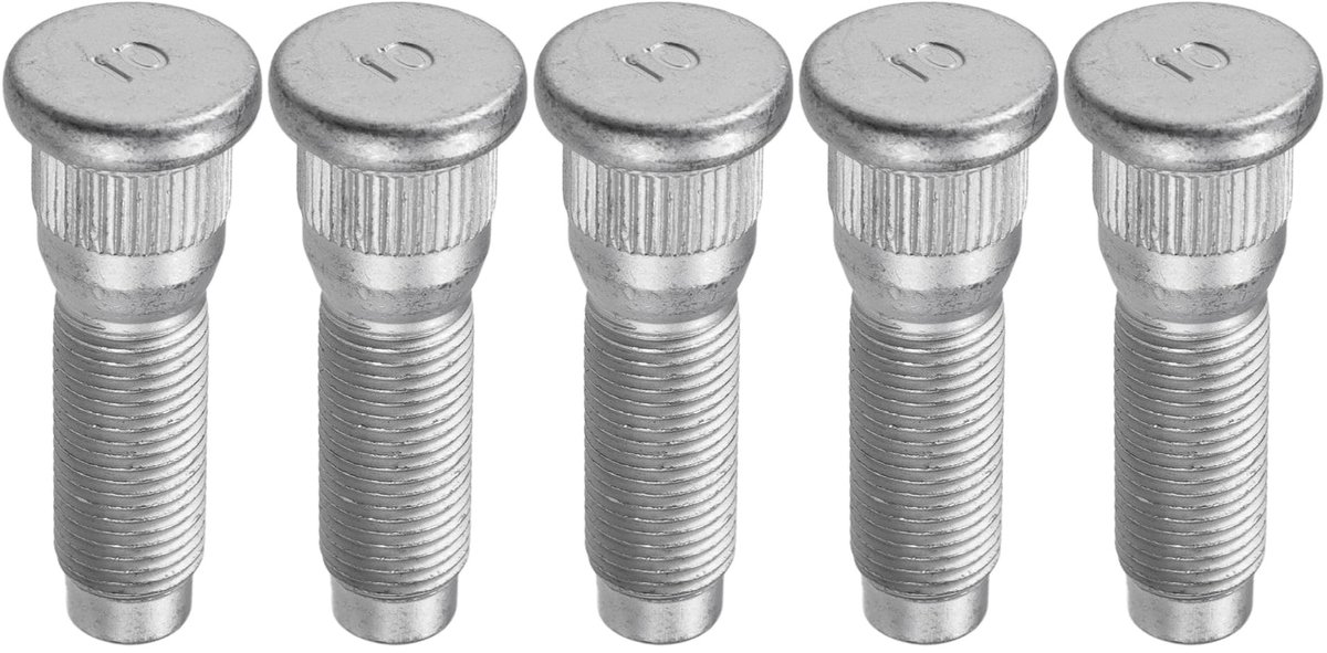 Dailygoods - Dailygoody - Voor- of Achterwiel Lug Stud - Duurzaam Chroomstaal - Verpakking van 5 - Snelle Wielwissel - Geschikt voor Jeep Wrangler 2011-2017