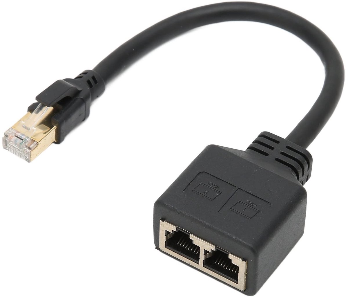 Dailygoods - Dailygoody - RJ45 Ethernet-splitter - Ethernet-kabelsplitter - Verlengstuk voor netwerken - Geschikt voor huizen en kantoren - Duurzaam ontwerp -