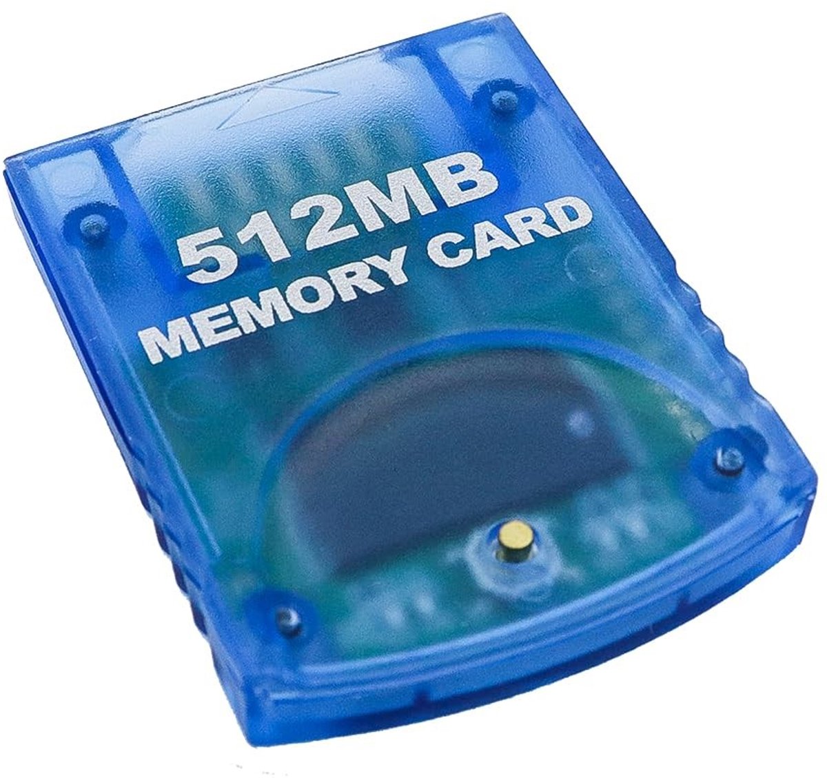 Dailygoods - Dailygoody - 512MB Gaming-opslaggeheugenkaart - Opslag voor retro games - Blauw - Geschikt voor Wii en GameCube - Compact en duurzaam ontwerp