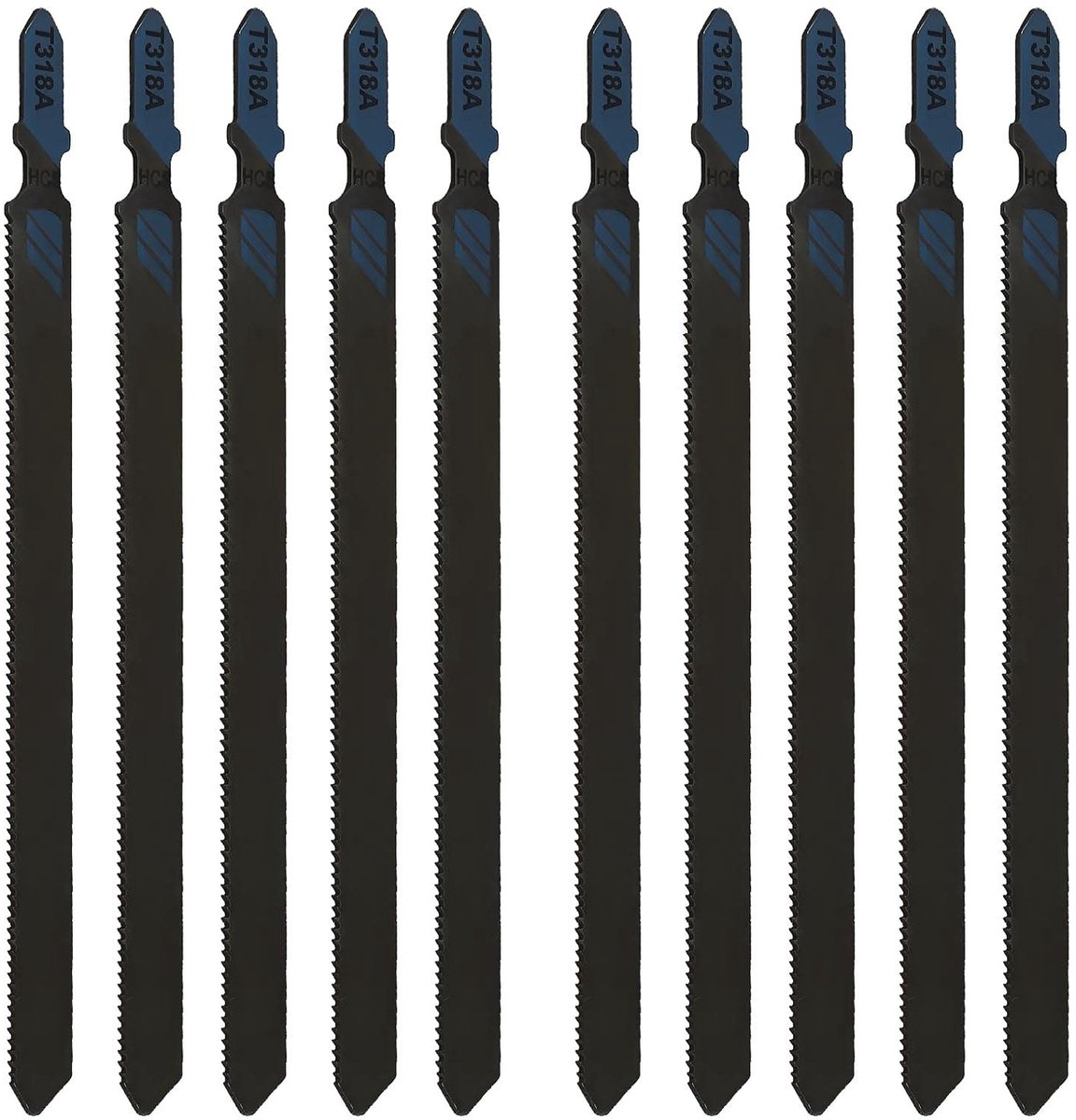 Dailygoods - Dailygoody - Decoupeerzaagbladen - T-Shank - Hoge snelheid staal - 10 stuks - Snelle sneden - Geschikt voor hout en metaal - T318A