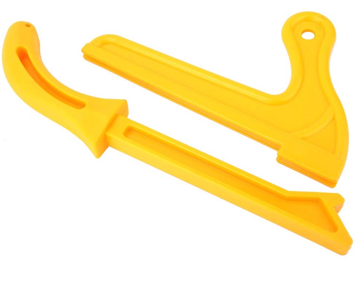 Dailygoods - Dailygoody - In Reiniger Mondstuk - 6803 Lager - Ergonomisch Handvat - Geel Plastic - Duurzaam - Praktische Duwstick - Geschikt voor Houtbewerkin