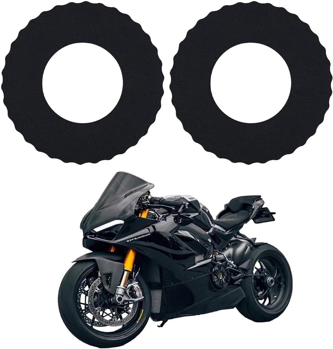 Tankbeschermringen van schuimrubber, 120 x 60 mm, voor bescherming van tankdeksel en kussen, 2 stuks, geschikt voor diverse modellen zoals S50, S51, S70, KR51, SR50, SR80, SR4-serie