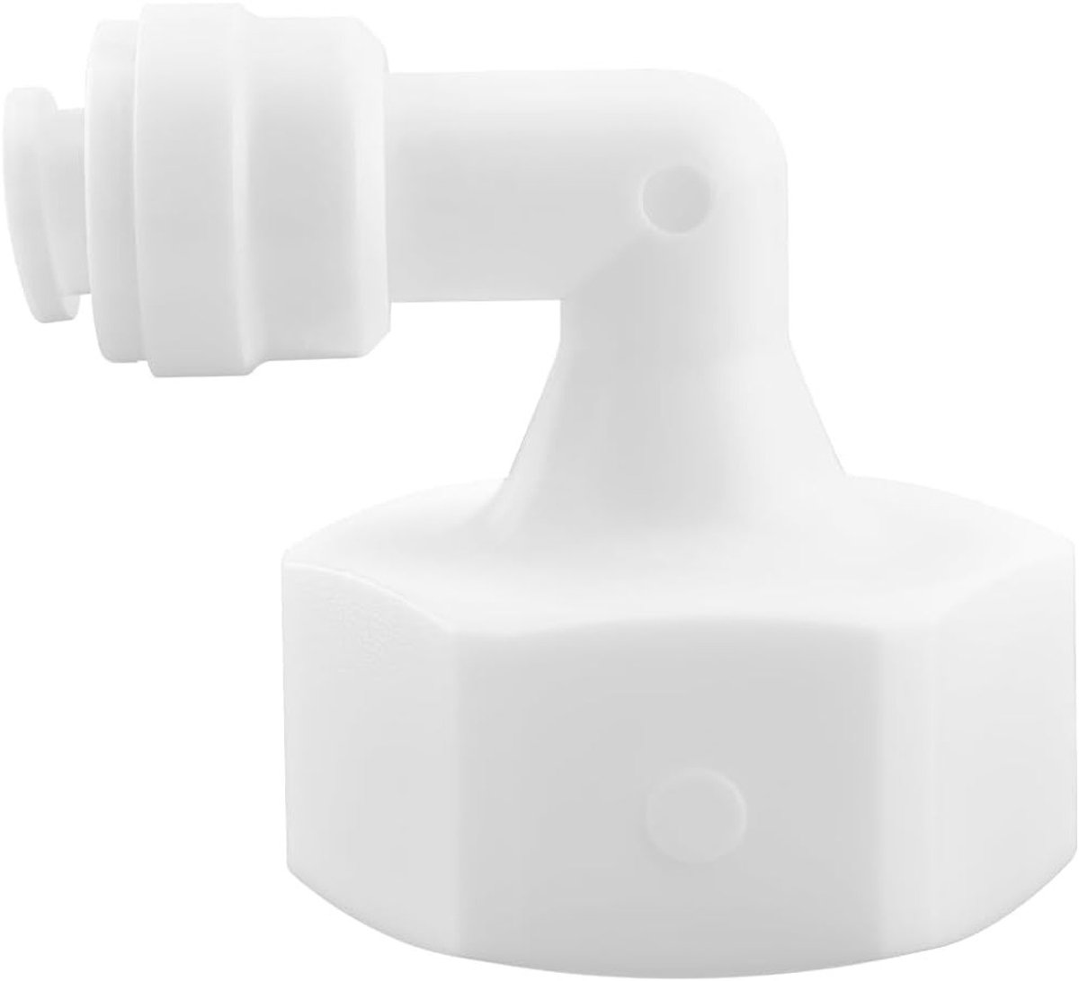 1 stuk RO waterfilter fitting, 3/4 inch BSP vrouwelijk op 1/4 inch elleboog snelkoppeling, geschikt voor omgekeerde osmose systemen en waterzuivering