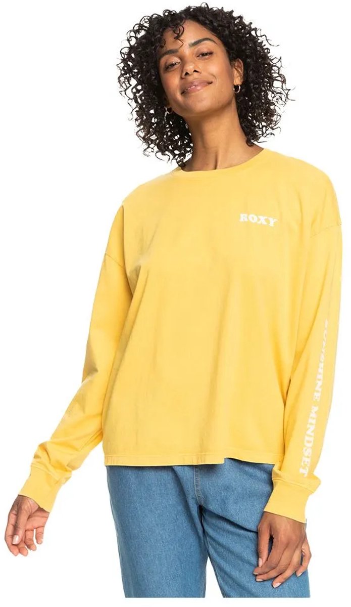 Roxy Beautiful Life T-shirt Met Lange Mouwen En Hoge Hals S Vrouw Geel
