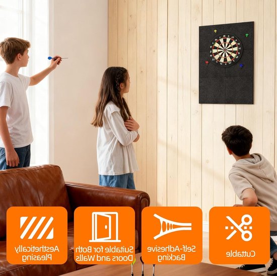 Dartbord Bescherming Ring van Vilt, Zelfklevend en Splitsbaar, Ideaal voor Wandbeveiliging en Dartbord Accessoires, Vermijd Schade aan Muren en Verbeter de Speelervaring — afbeelding 2