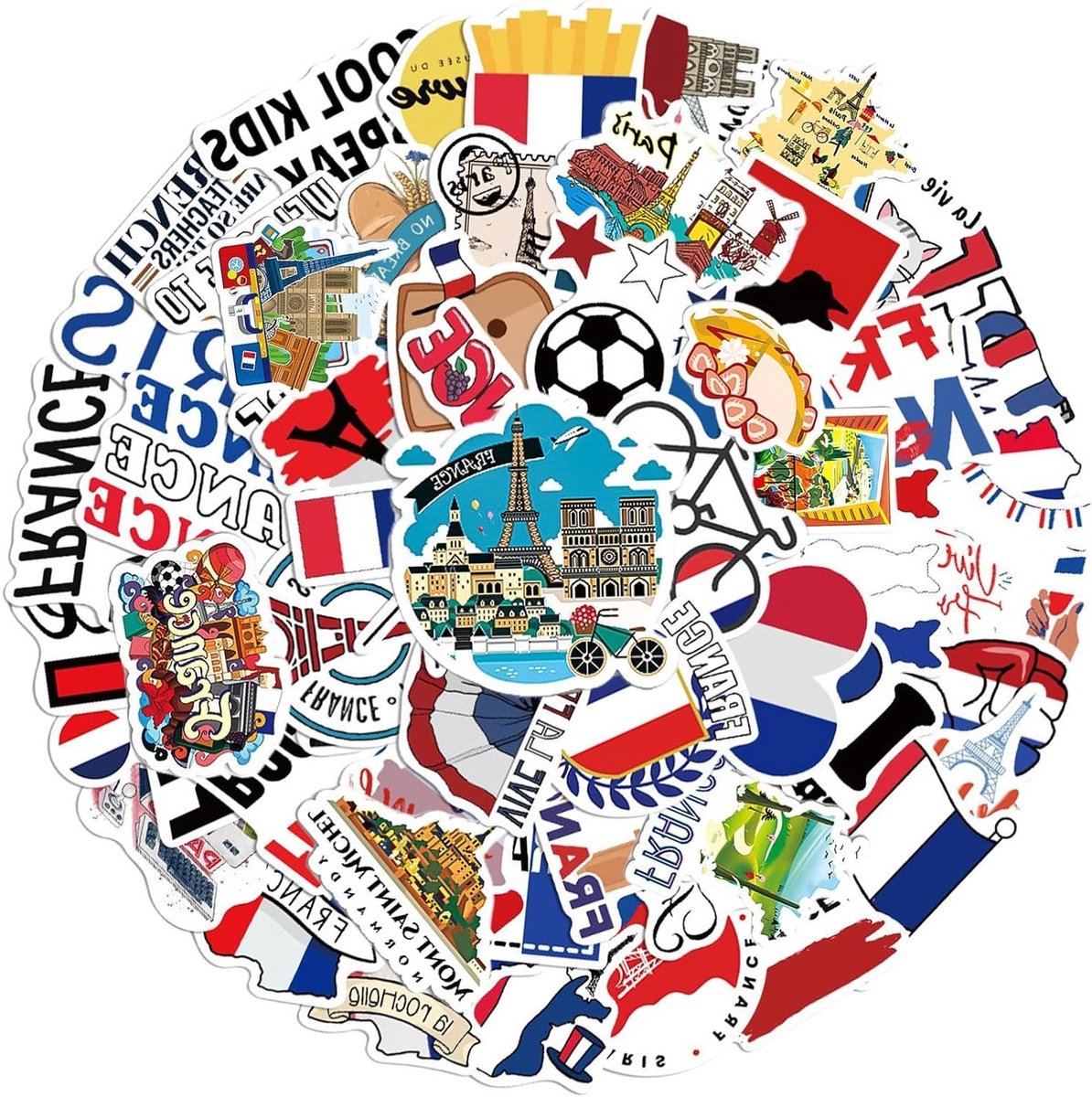 Set van 100 kleurrijke cartoon muurstickers, waterdichte stickers voor notitieboek en computer, decoratie voor kinderen