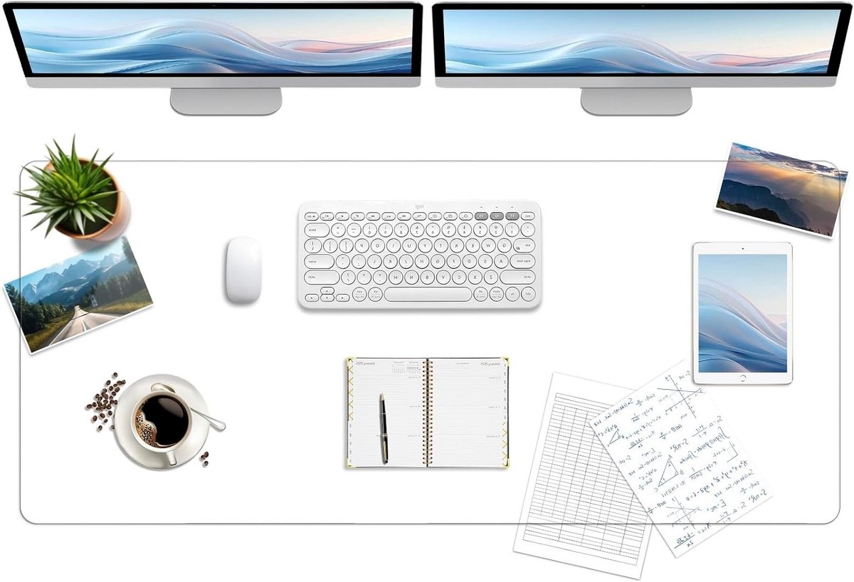Transparante Bureauonderlegger 43 x 120 cm - Bescherming, Stijl en Organisatie voor je Werkplek