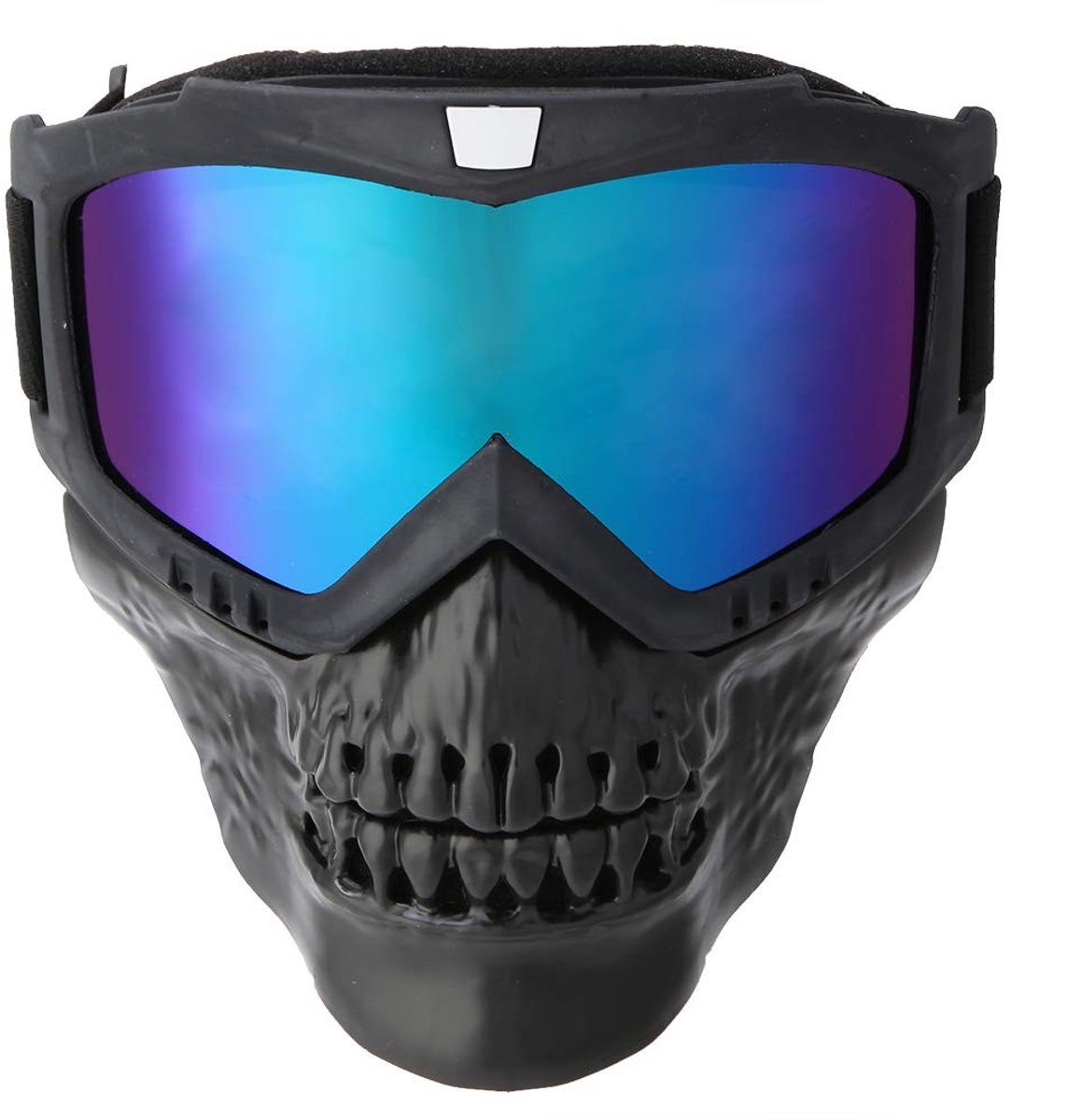 Dailygoods - Dailygoody - Motorbril Masker - Ergonomisch Design - Comfortabel - Uniek Schedelkopmodel - Multifunctioneel - Geschikt voor Outdooractiviteiten - Moto
