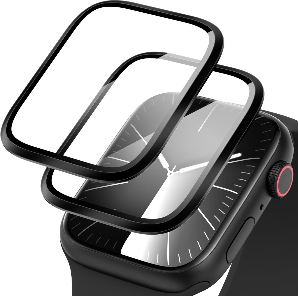 Dailygoods - Dailygoody - Screen Protector - Apple Watch 45mm - Waterdicht - Krasbestendig - 3D Titaniumlegering - HD Glas - Geschikt voor iWatch