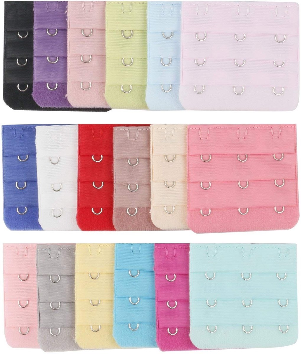Dailygoods - Beha-verlengingen - Comfortabel en Flexibel - Set van 18 - Multikleur - Ondersteuning voor Dames - Ideaal voor Veranderingen - Perfect vo